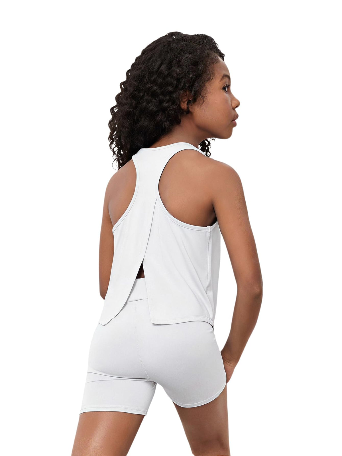 BEAUDRM Girl's 2 Piece Workout Outfits Crop Top and Shorts Athletic Sets