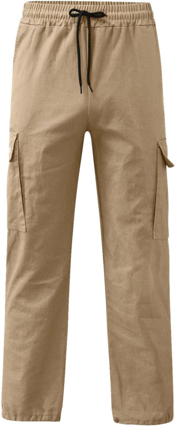 Boys Cargo Pants Kids Baggy Hiking Jogger School Uniform Pants 5-16 Years