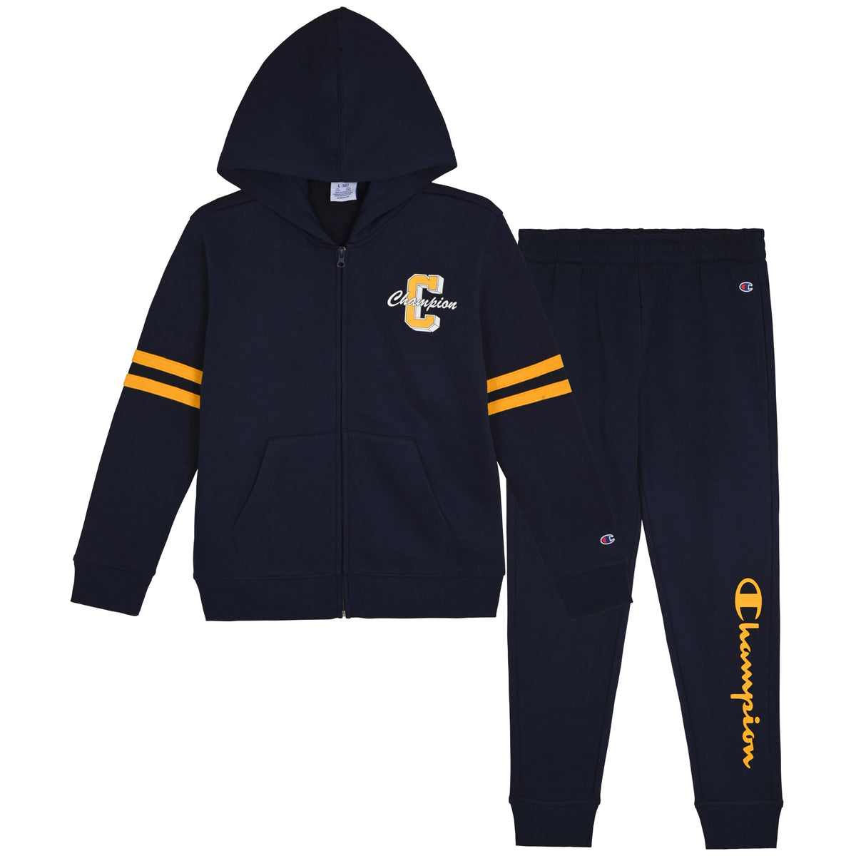 Champion Boys Jogger Set Fleece Hoodie and Sweatpants Tracksuit