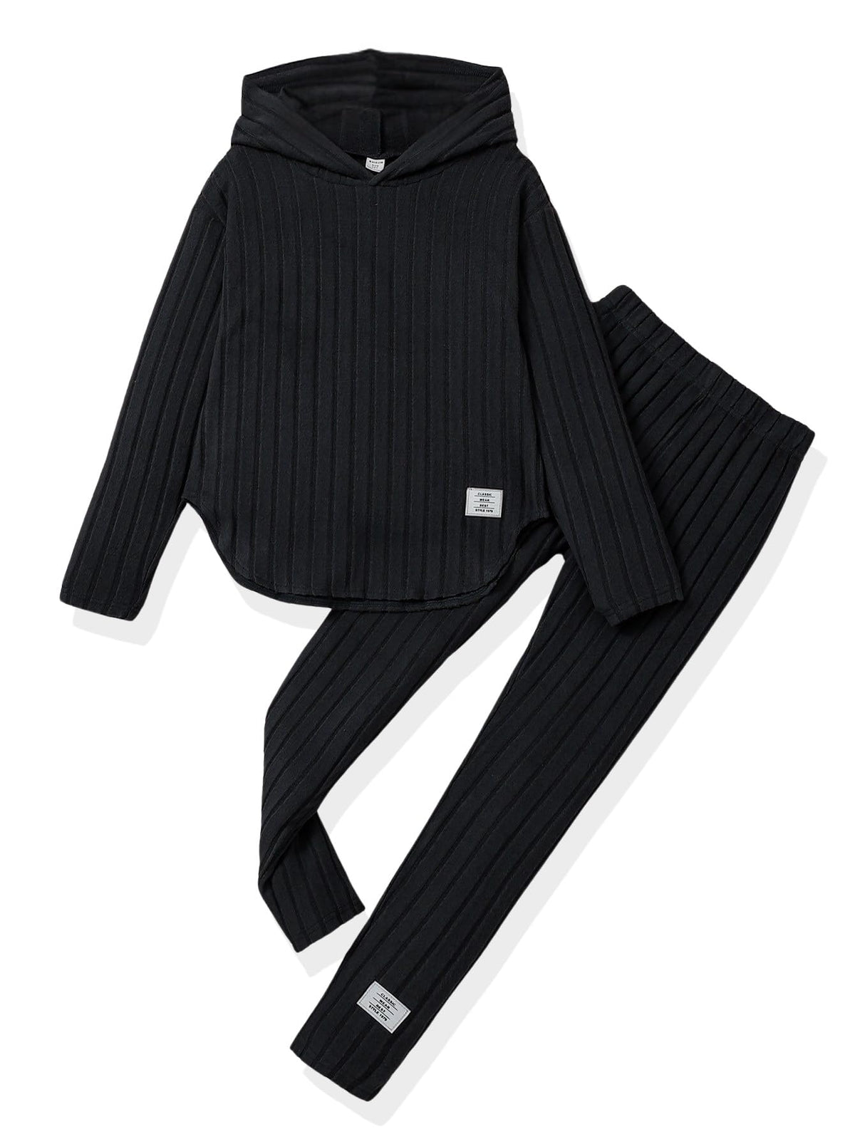 Toddler Girl Fall Clothes Set Warm Sweatshirt Pants Long Sleeve Sweatsuits Winter Hooded Pullover Outfits