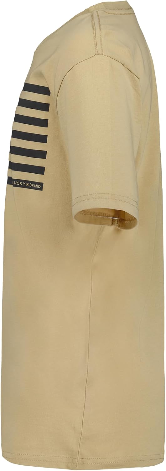 Lucky Brand Boys' Short Sleeve Graphic Crew Neck T-Shirt, Soft, Comfortable, Relaxed Fit