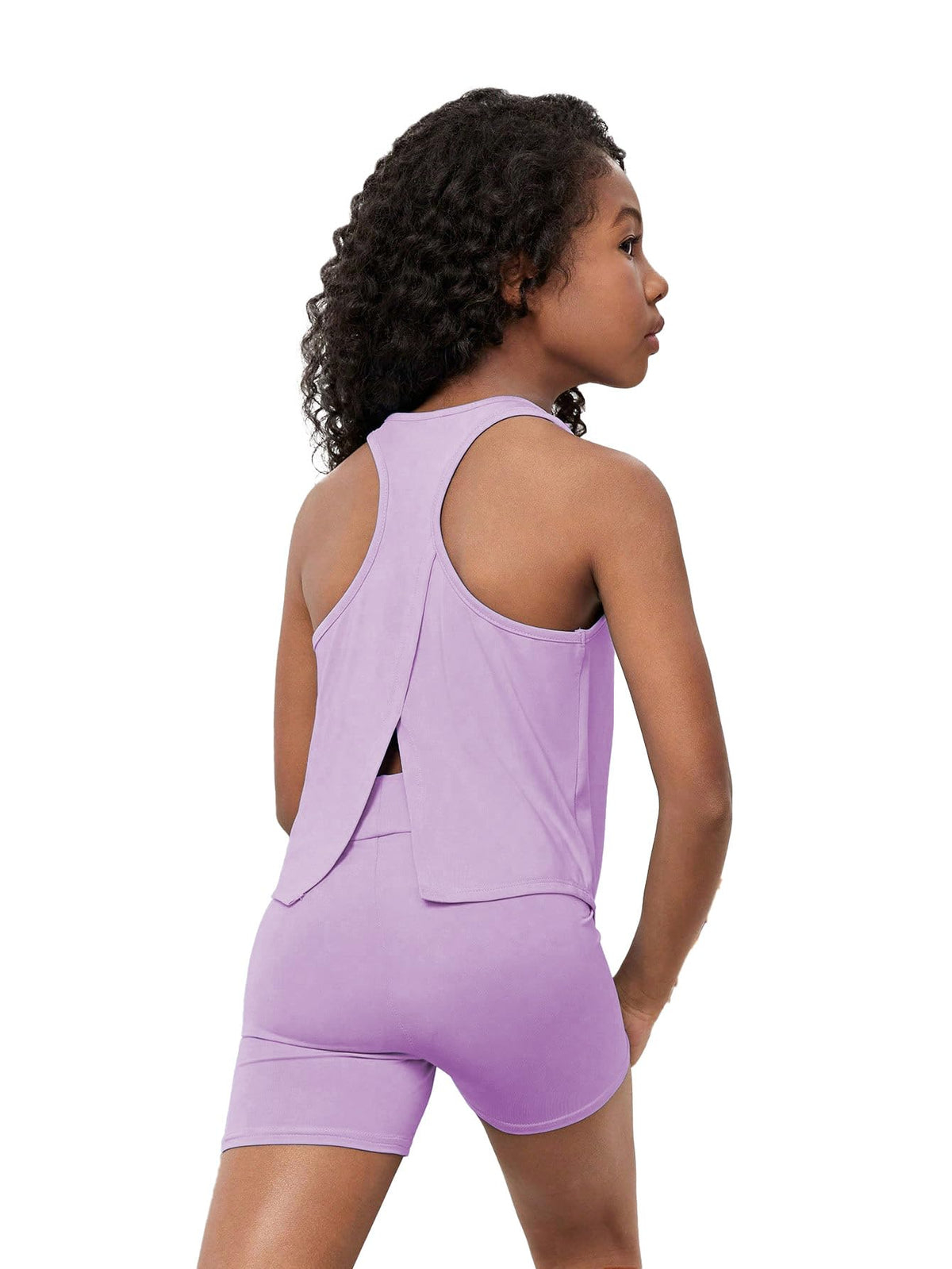 BEAUDRM Girl's 2 Piece Workout Outfits Crop Top and Shorts Athletic Sets