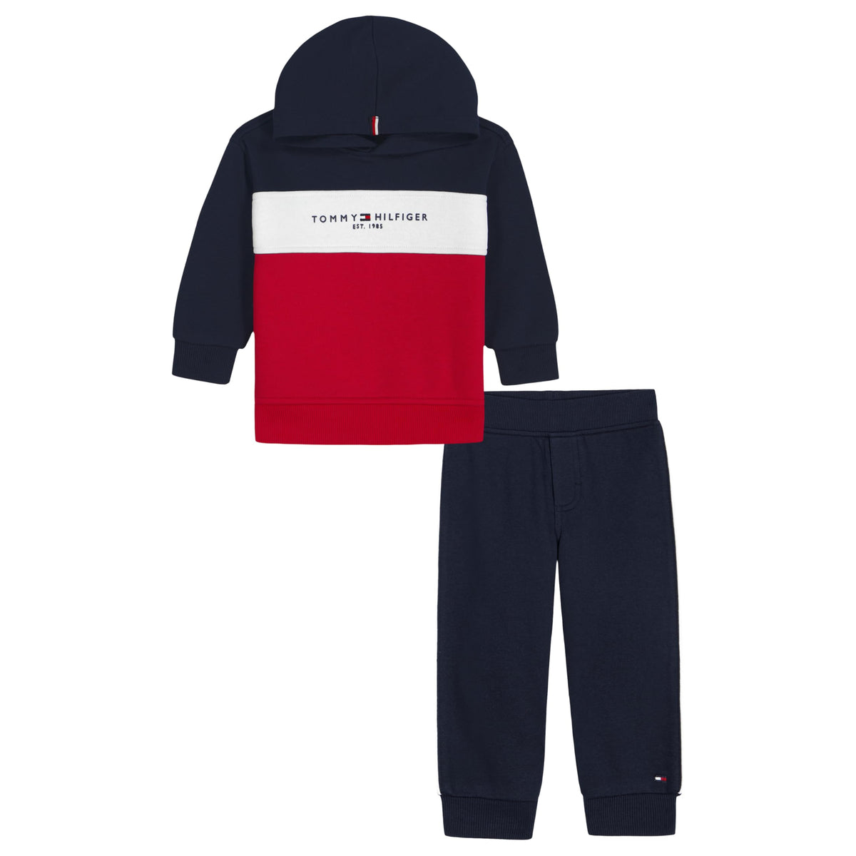 Tommy Hilfiger Boys' Sweatpant Set, 2-Piece Fleece Sweatshirt and Joggers