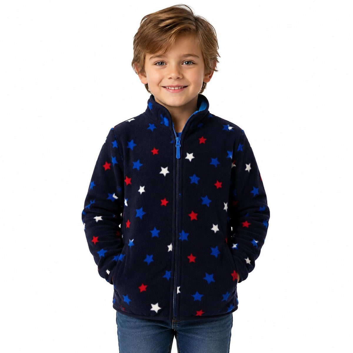 Toddler Boys Girls Fleece Jacket Lightweight Fall Spring 2-12 Years