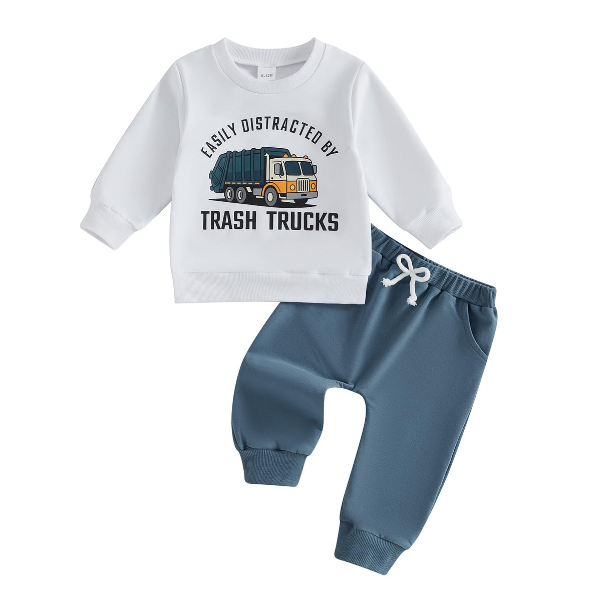 Toddler Boy Clothes Baby Kids Truck Fall Winter Outfit Sweatshirt Pants Set