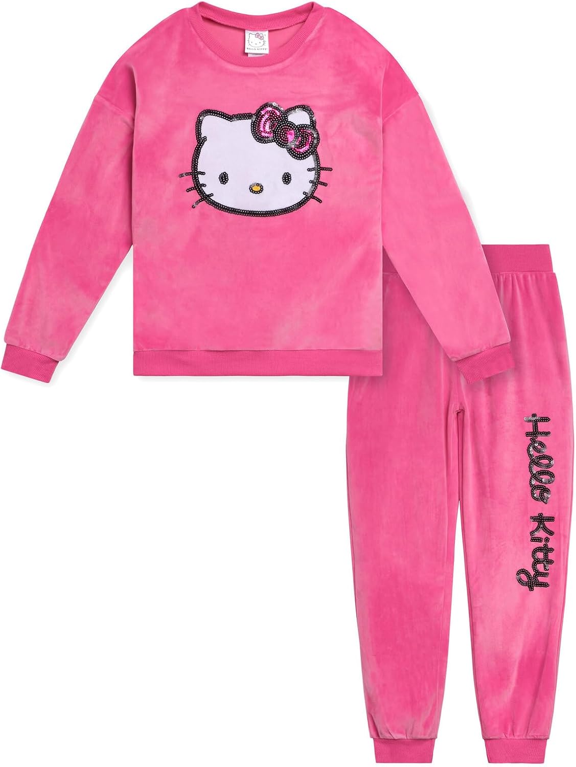 Hello Kitty Girls' 2-Piece Sweatshirt and Joggers Set Toddler to Big Kid