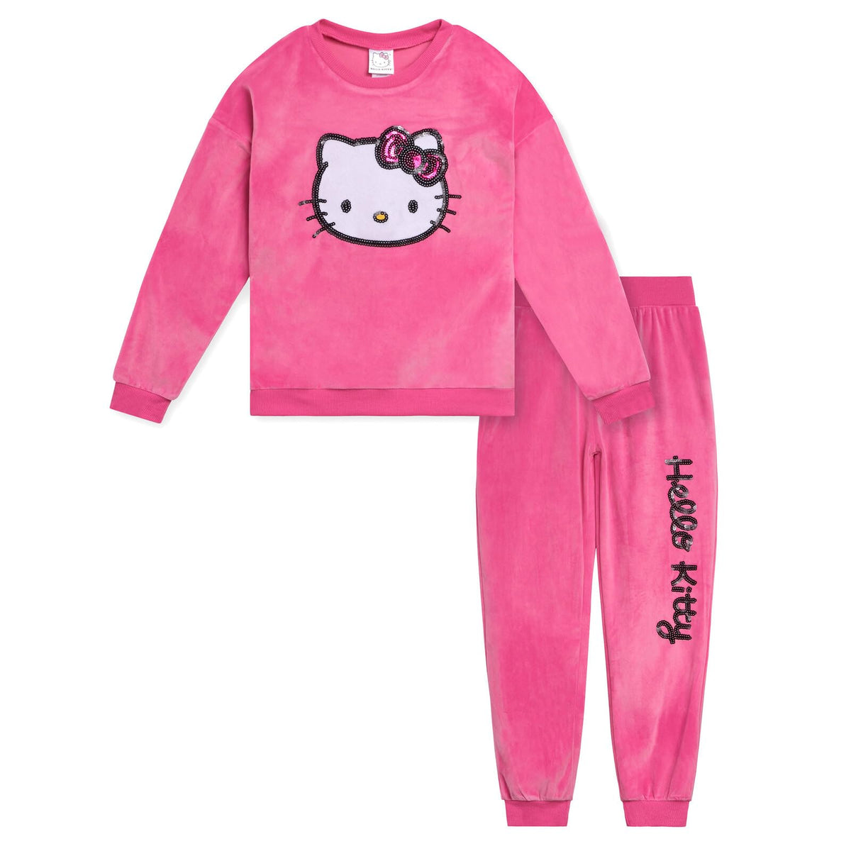 Hello Kitty Girls' 2-Piece Sweatshirt and Joggers Set Toddler to Big Kid