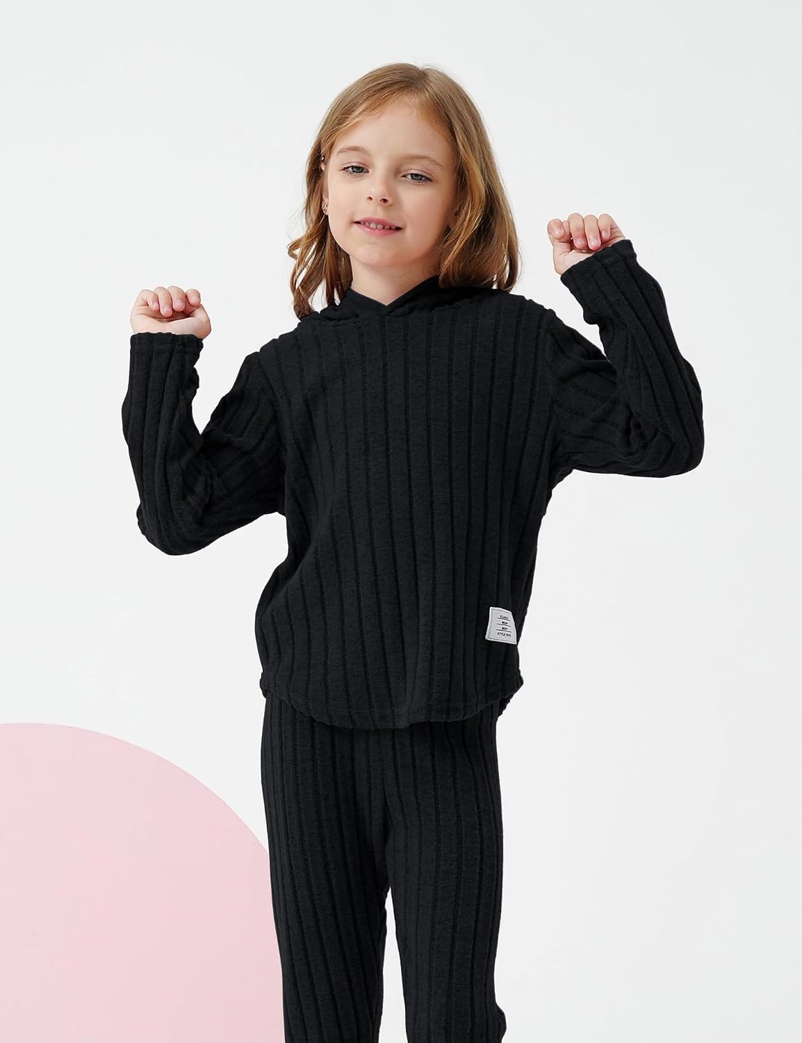 Toddler Girl Fall Clothes Set Warm Sweatshirt Pants Long Sleeve Sweatsuits Winter Hooded Pullover Outfits