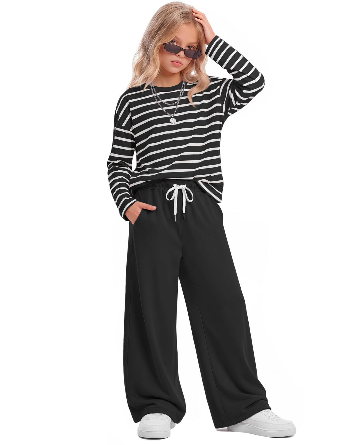 Girls 2 Piece Outfits Oversized Matching Set