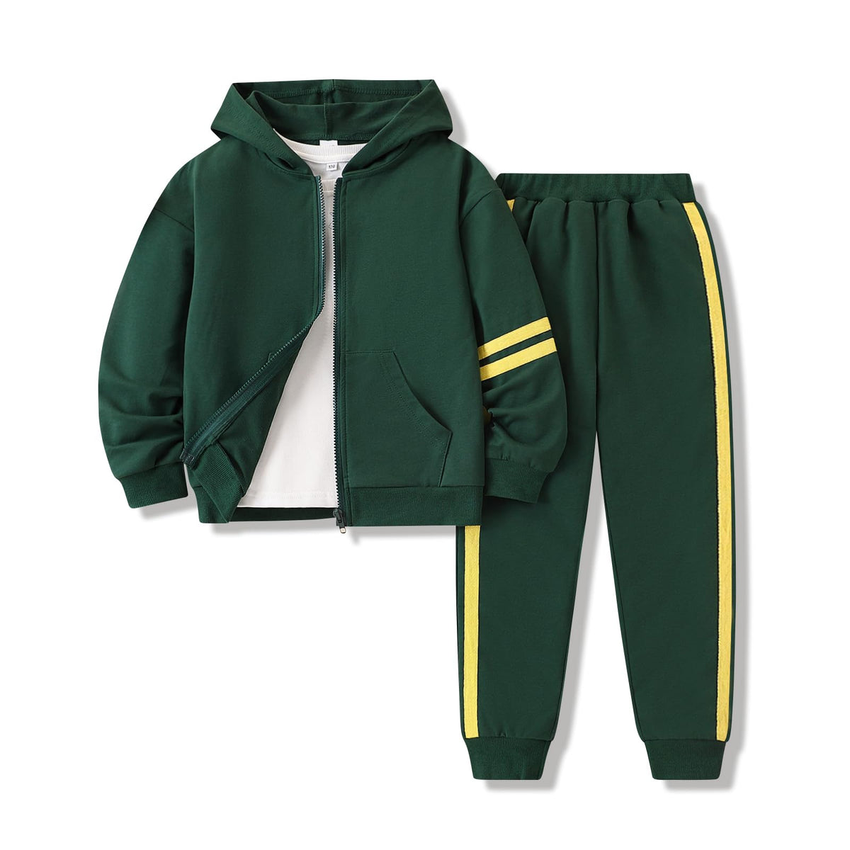 Boys Clothes 2 Piece Sweatsuit Set Zip Up Hoodie Sweatshirt and Pants Kids Boys Fall Winter Outfits Size 6-13 Years