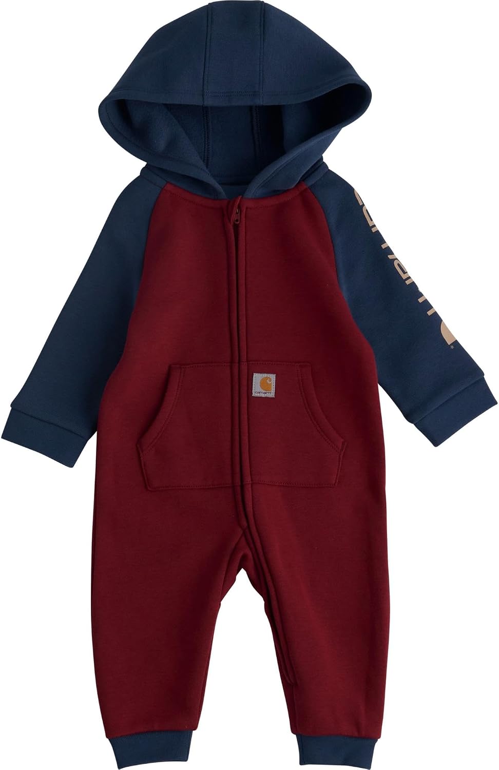 Carhartt Baby Boys' Long-Sleeve Hooded Zip-Up Footless One-Piece Coverall