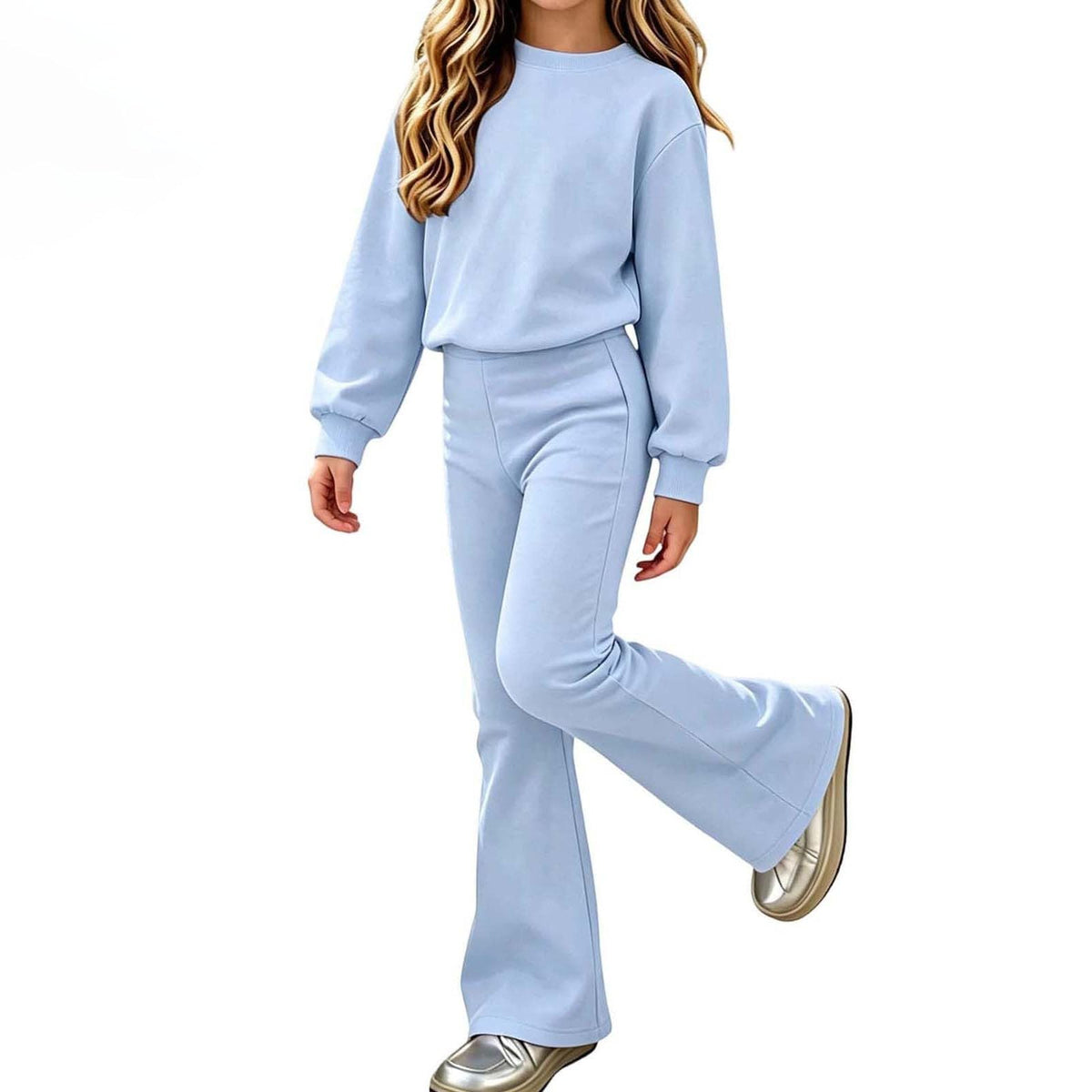 Girls Sweatsuit Set Boys Tracksuit Kids 2 Piece Outfits Crewneck Pullover Sweatshirt Jogger Sweatpants Matching Set