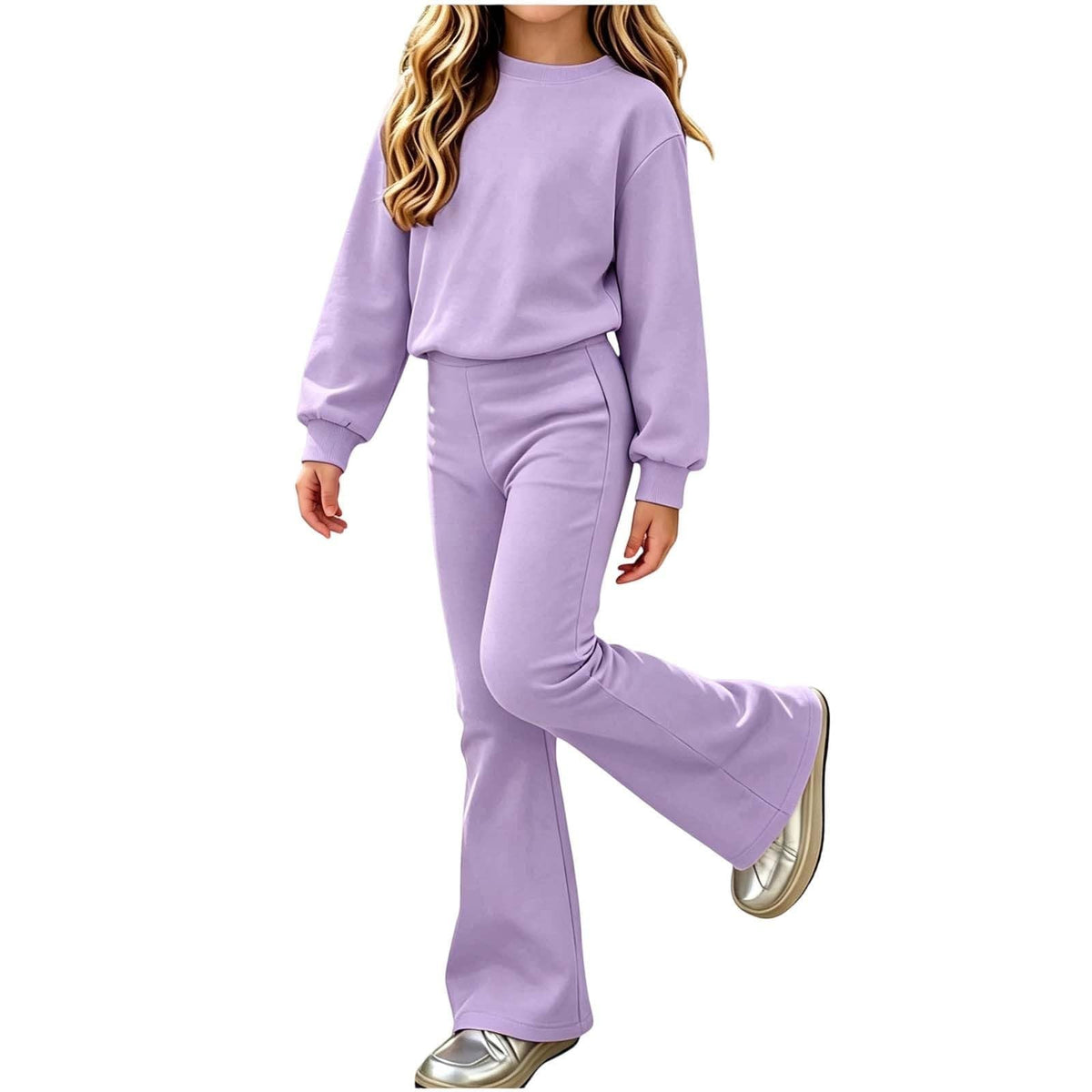 Girls Sweatsuit Set Boys Tracksuit Kids 2 Piece Outfits Crewneck Pullover Sweatshirt Jogger Sweatpants Matching Set