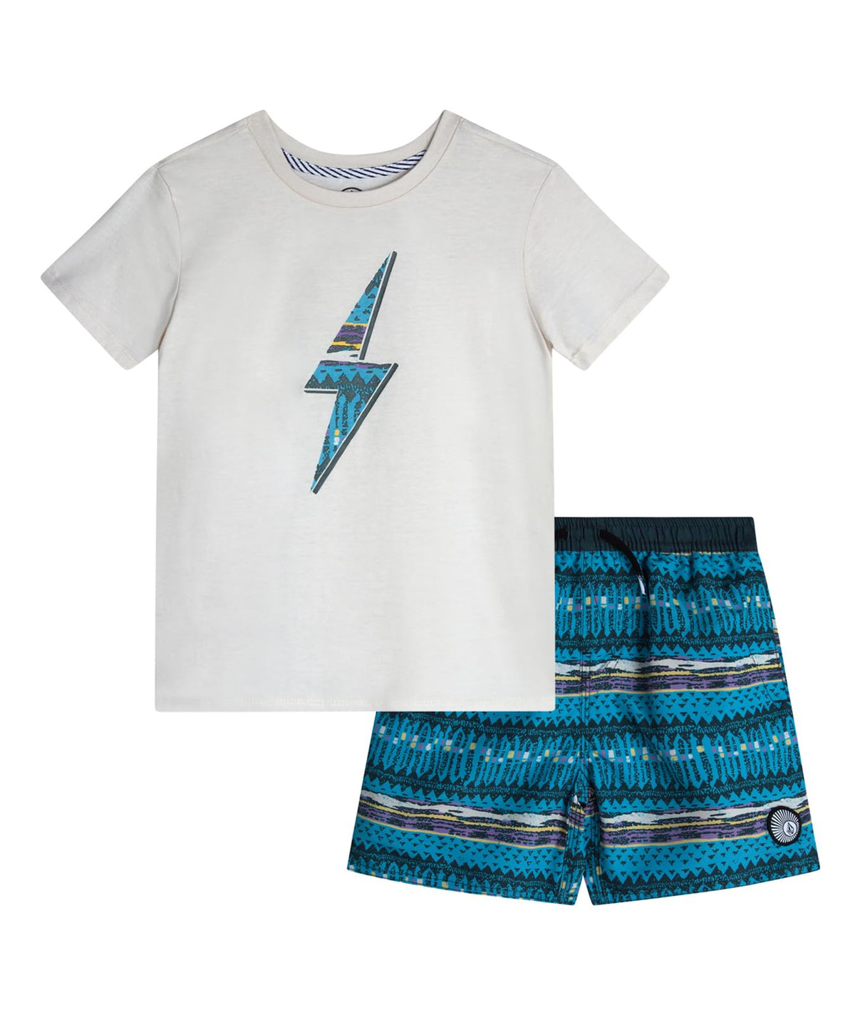 Volcom Baby Boys Swim Set 2-Piece Short Sleeve Tee Quick Dry Board Shorts