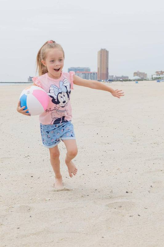 Disney Minnie Mouse Girls' 2-Piece Graphic T-Shirt and Shorts Set