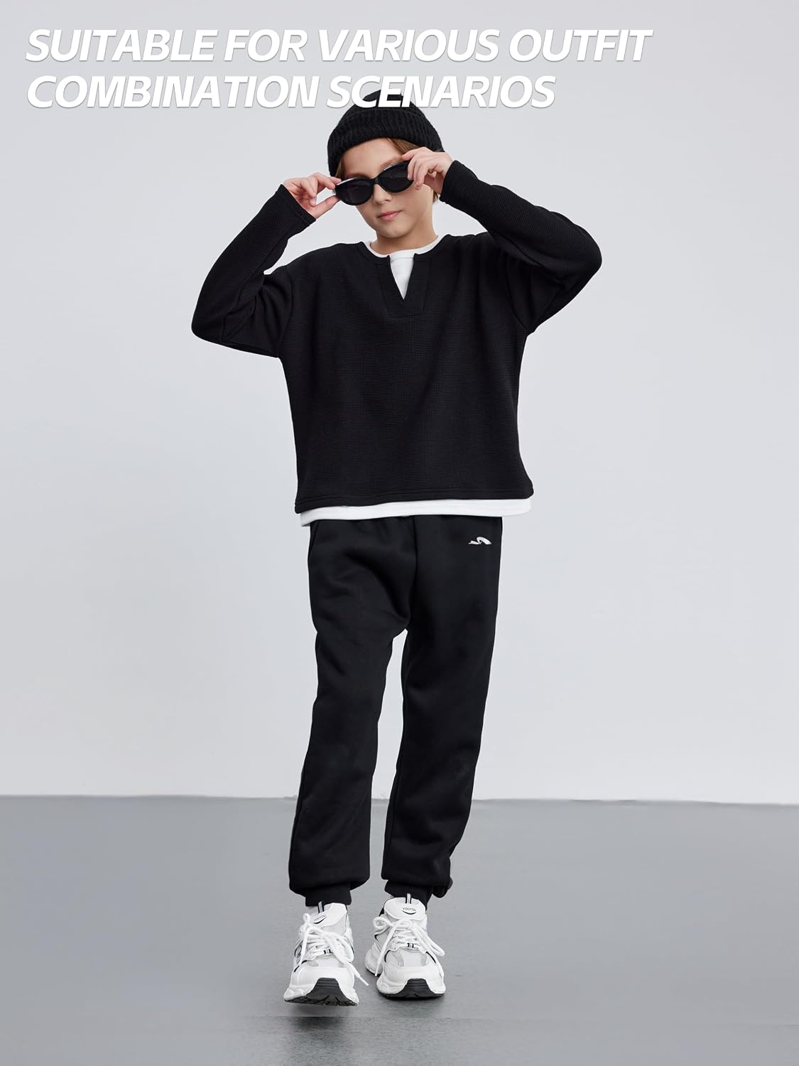 4 Pack Boys Sweatpants Kids Joggers Cotton Athletic Youth Pants for 5-16Y