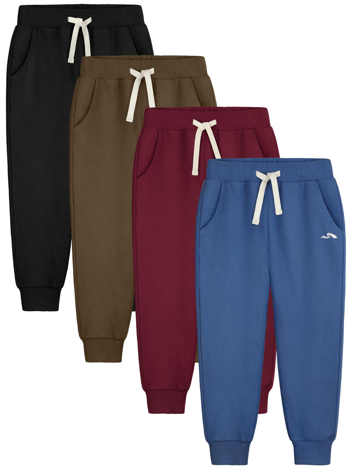 4 Pack Boys Sweatpants Kids Joggers Cotton Athletic Youth Pants for 5-16Y