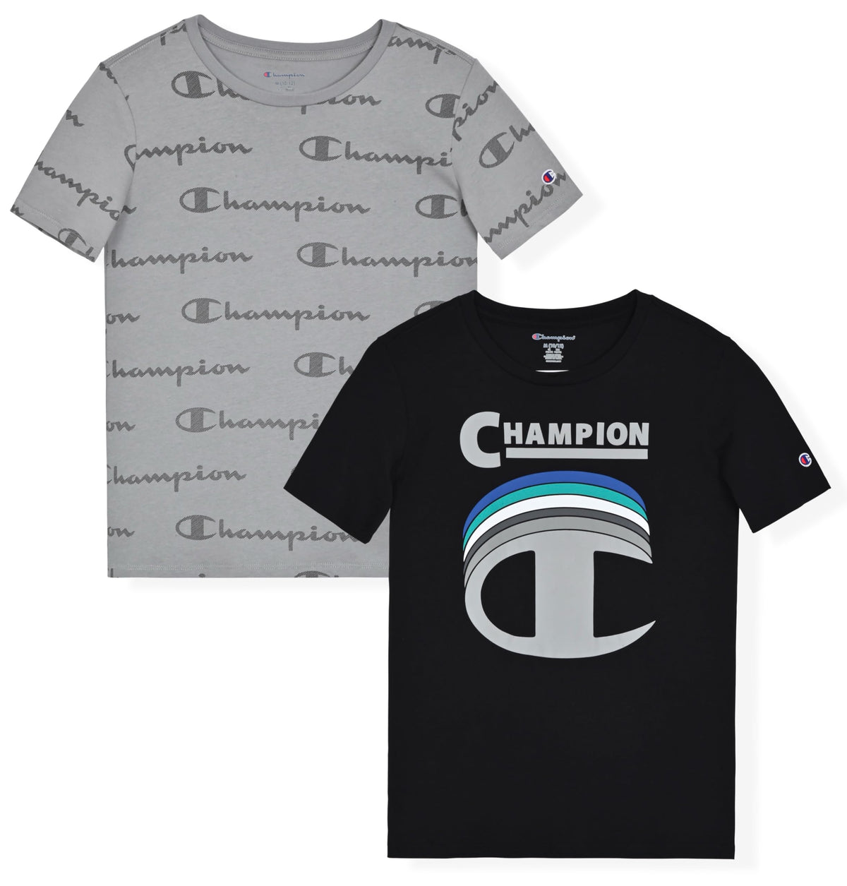 Champion Boys 2 Pack Short Sleeve Tee Shirt for Kids