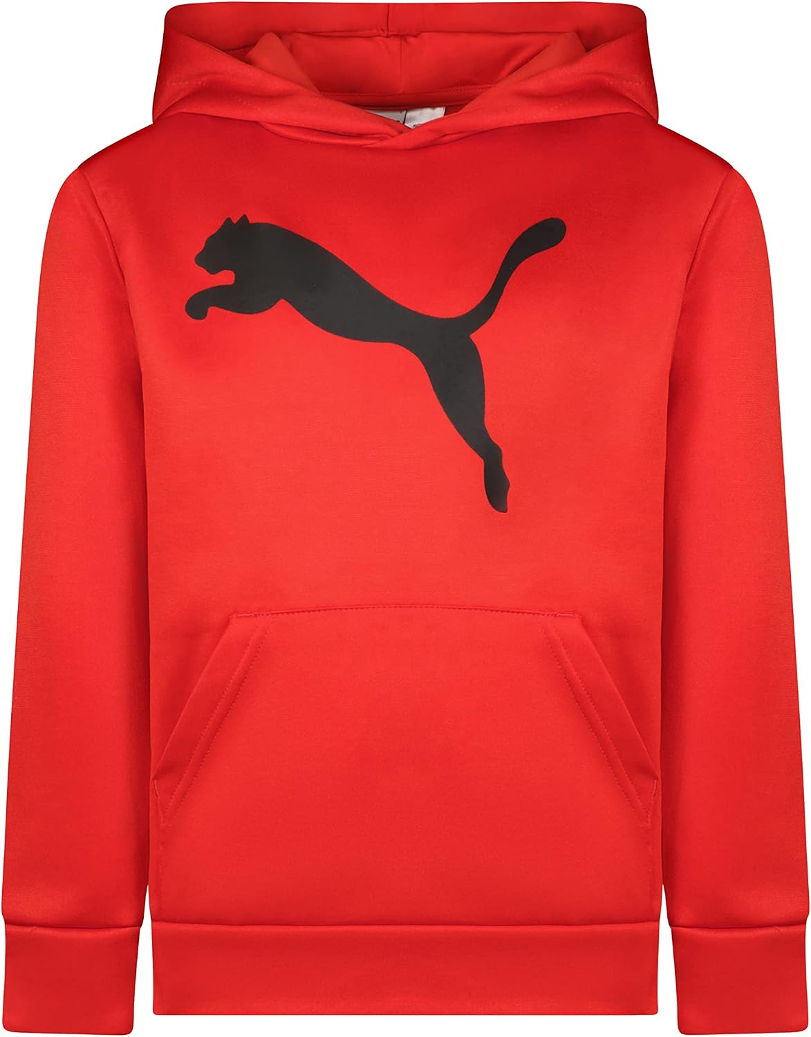 PUMA Boys' Logo Pullover Hoodie, Fleece Sweatshirt, Large Front Pocket