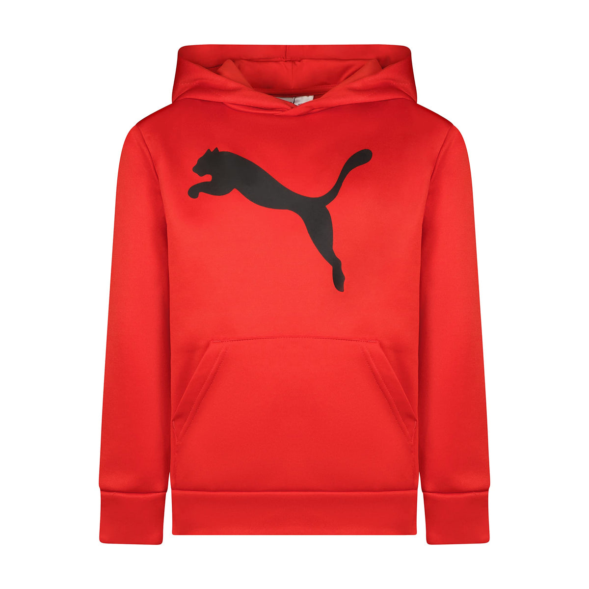 PUMA Boys' Logo Pullover Hoodie, Fleece Sweatshirt, Large Front Pocket