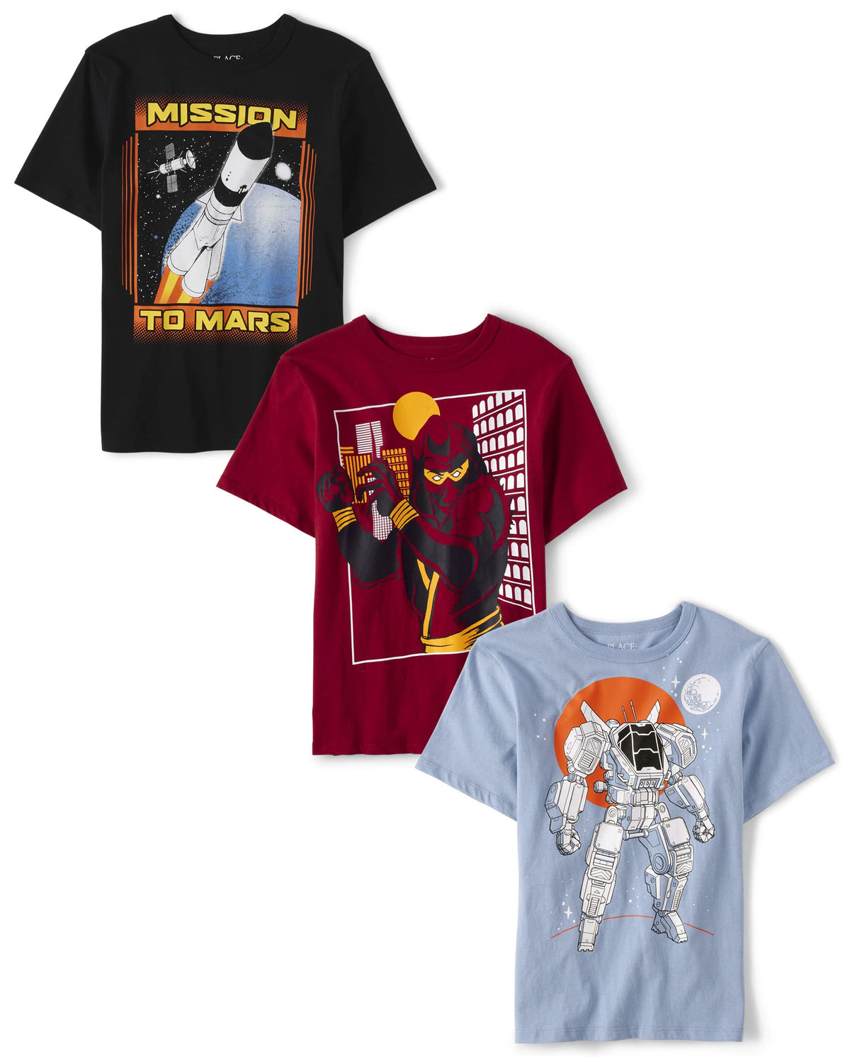 The Children's Place Boys The Children's Place Boys Short Sleeve Graphic T- Shirt 3-Pack