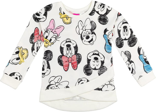 Disney Minnie Mouse Fleece Sweatshirt and Leggings Outfit Set Infant to Big Kid Sizes (12 Months - 14-16)