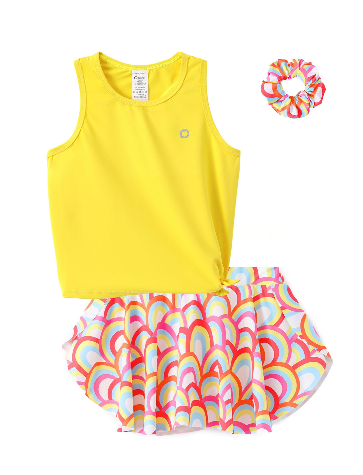 PATPAT Girls Skirt Athletic Sets Summer Outfits with Hair Ties 3-13 Years