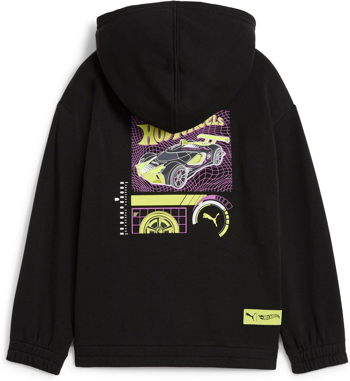 PUMA Boys' Logo Pullover Hoodie, Fleece Sweatshirt, Large Front Pocket