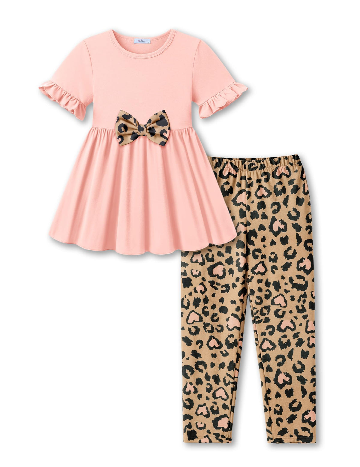 Arshiner Girls Clothes 2 Piece Outfit Toddler Cute Ruffled Top Leggings Set