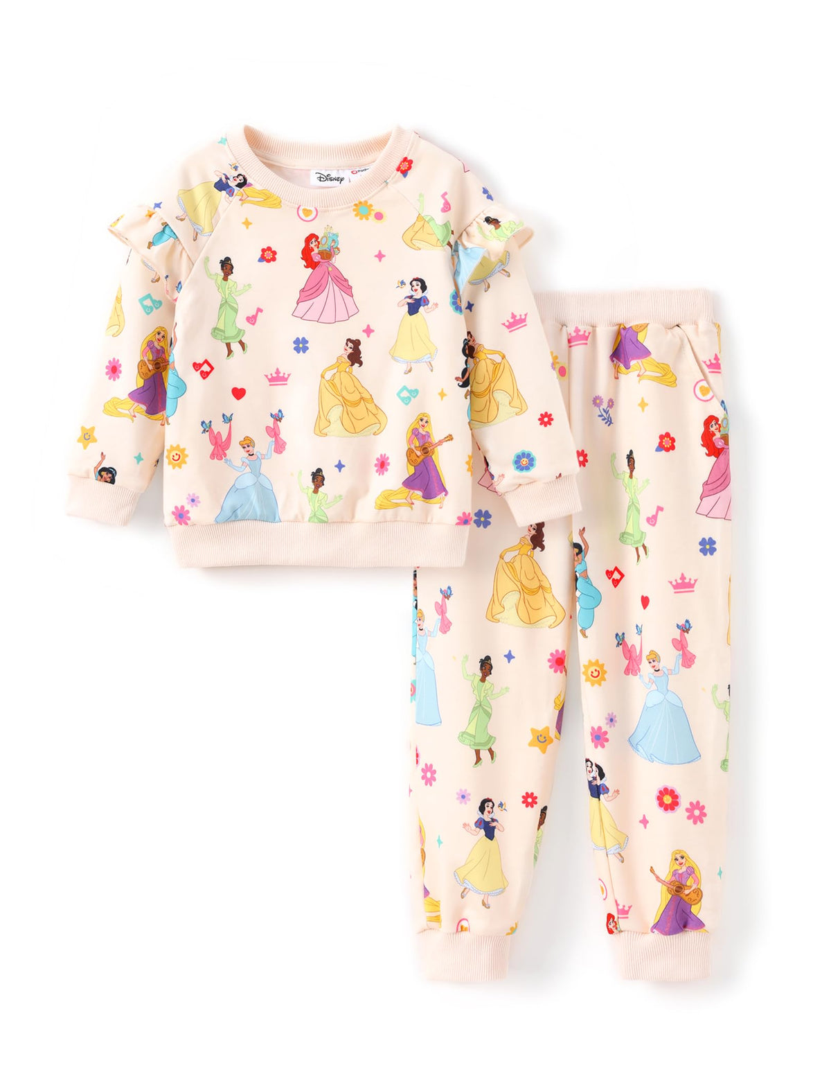 Disney Outfits for Girls Long Sleeve Shirt Pocket Pant Toddler Sweatsuit