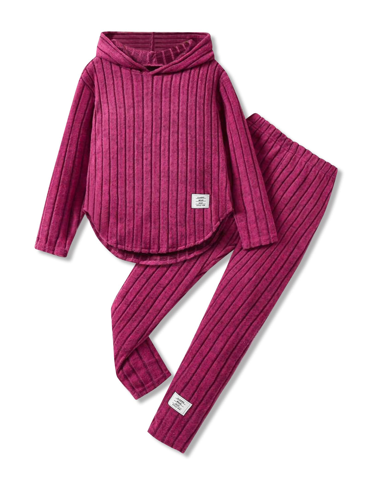 Toddler Girl Fall Clothes Set Warm Sweatshirt Pants Long Sleeve Sweatsuits Winter Hooded Pullover Outfits
