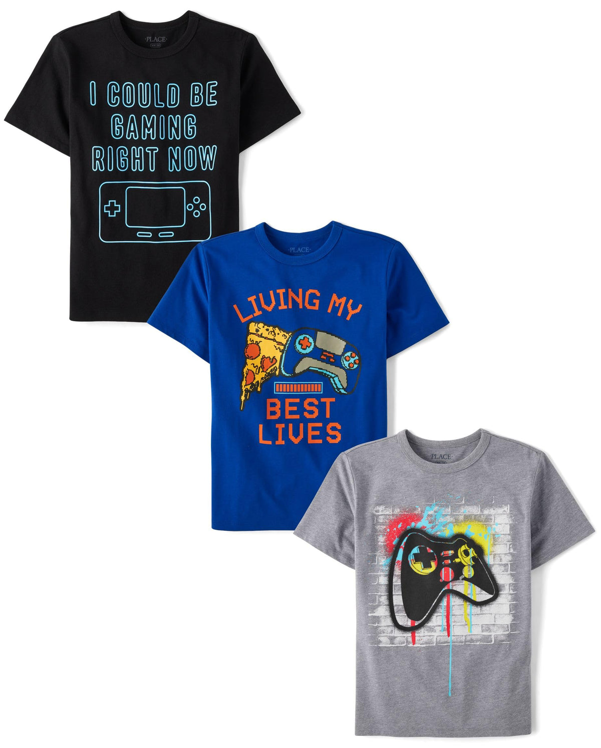 The Children's Place Boys The Children's Place Boys Short Sleeve Graphic T- Shirt 3-Pack