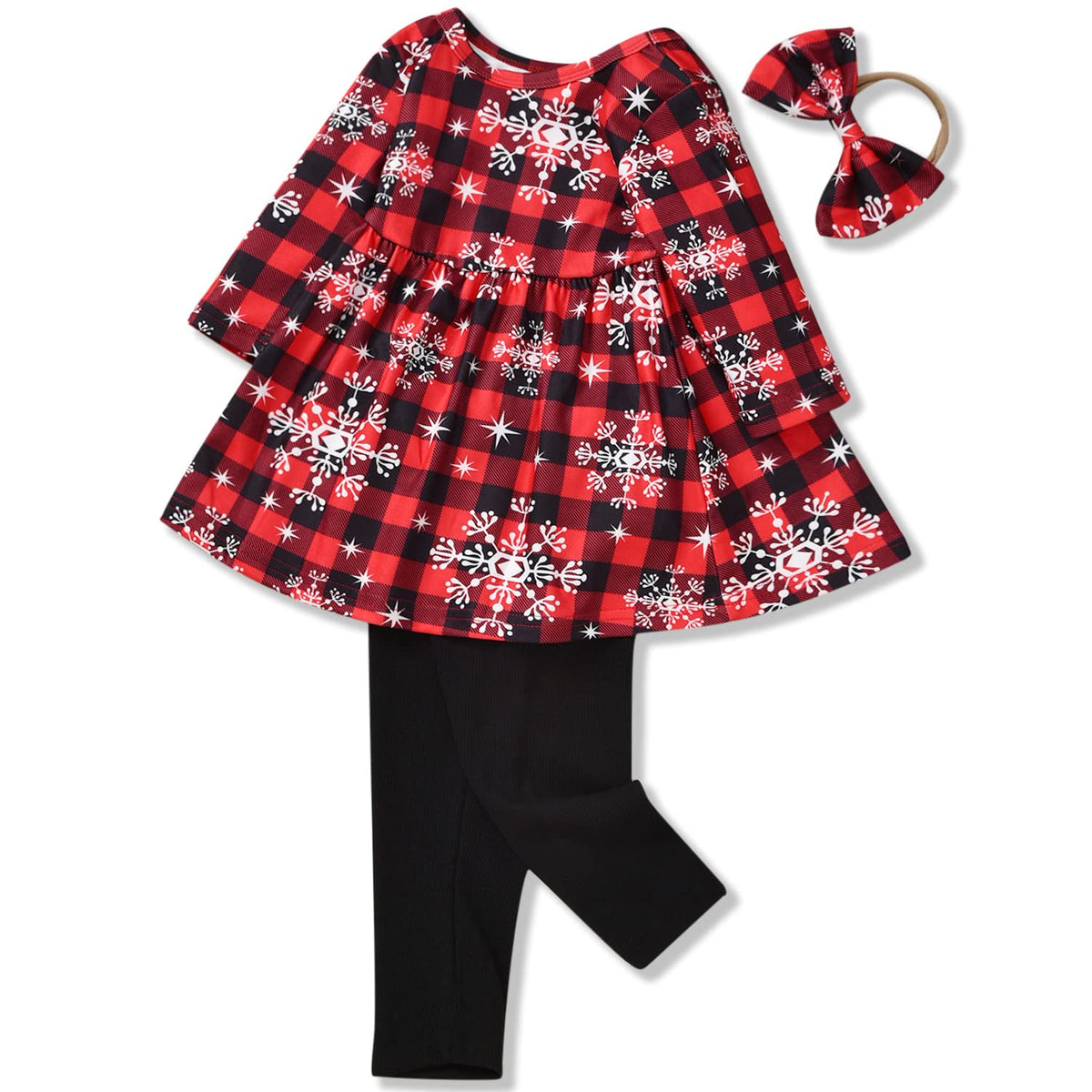 Aalizzwell Toddler Girls Floral Tunic Outfit for Fall Winter