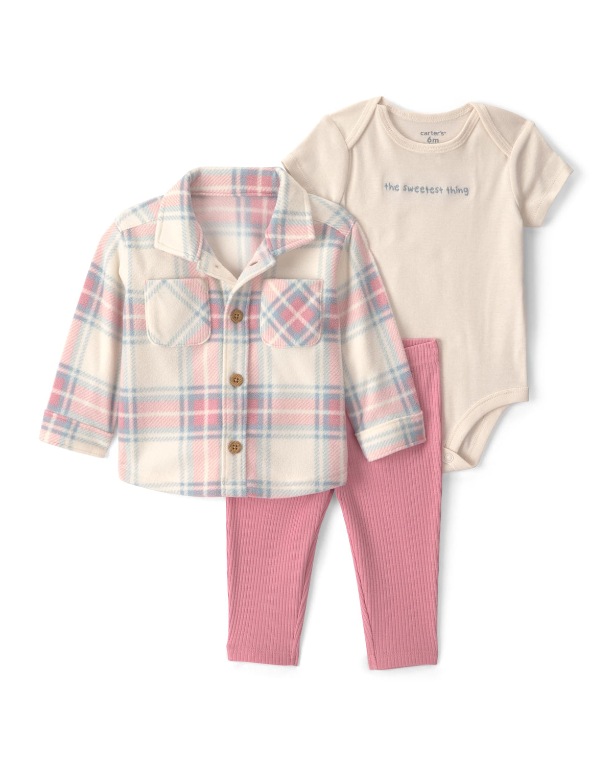Carter's Baby Girls' 3-piece Bodysuit Pant Sets
