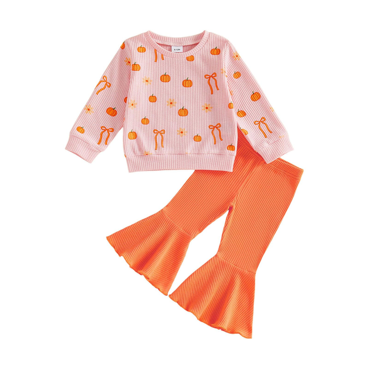 PUHHAPIEY Toddler Girl Clothes Floral Sweatshirt Flare Pants Set