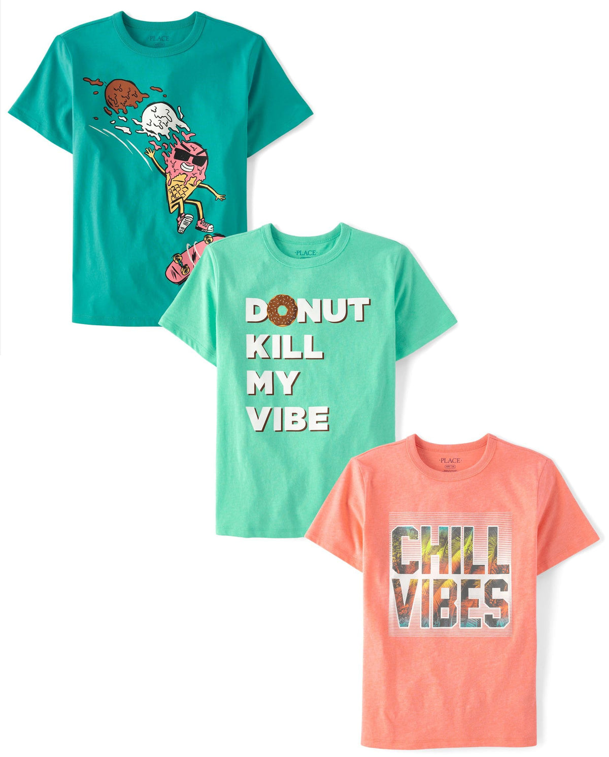 The Children's Place Boys The Children's Place Boys Short Sleeve Graphic T- Shirt 3-Pack