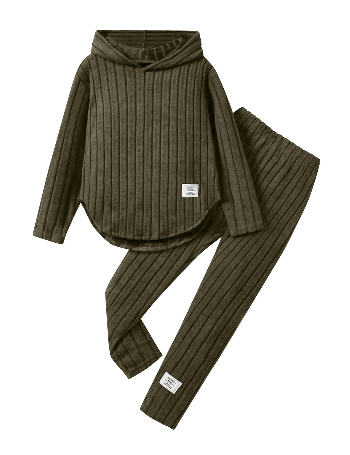 Toddler Girl Fall Clothes Set Warm Sweatshirt Pants Long Sleeve Sweatsuits Winter Hooded Pullover Outfits