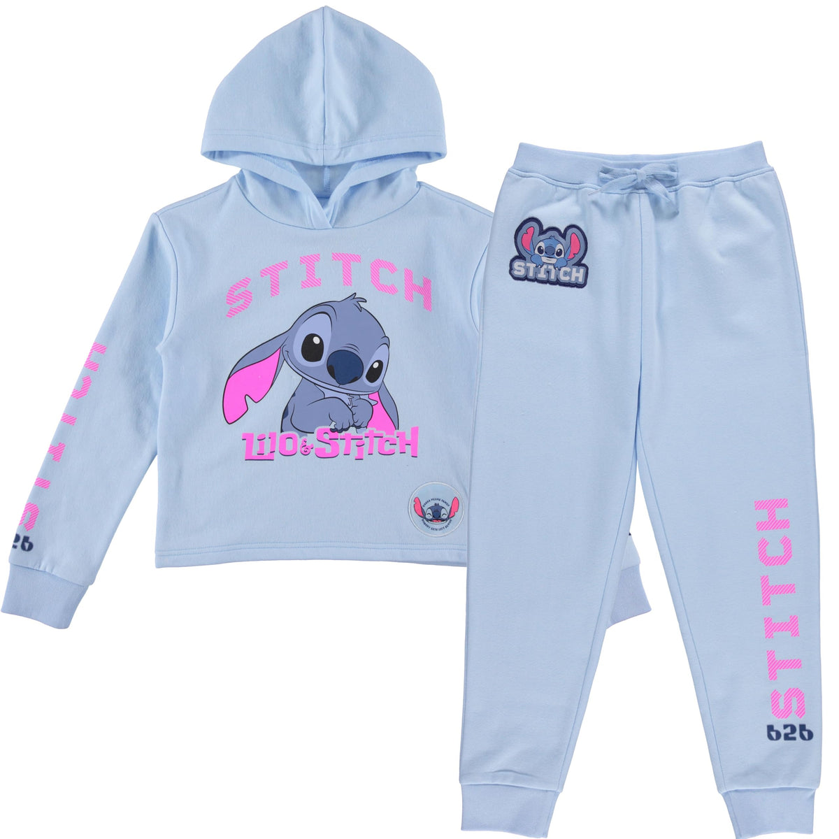 Disney Lilo & Stitch Girls Clothing Set, Hoodie & Joggers, 2-Piece, 4-16
