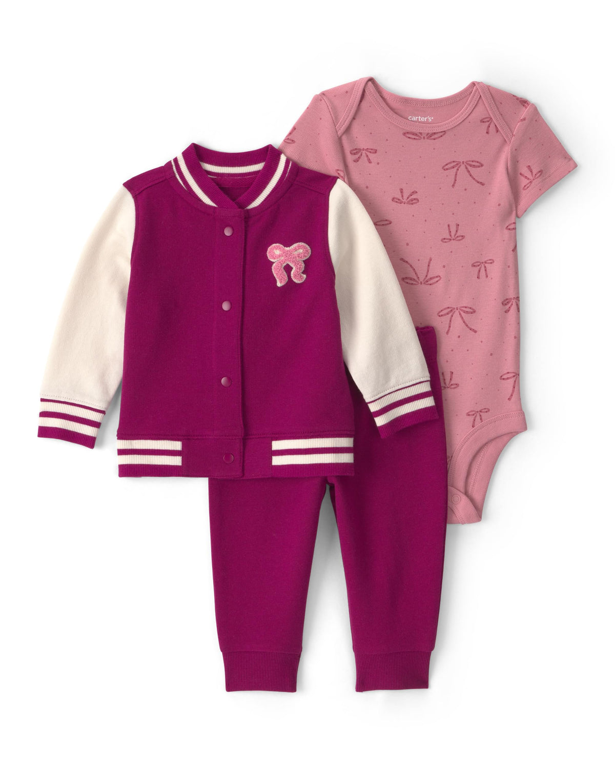 Carter's Baby Girls' 3-piece Bodysuit Pant Sets