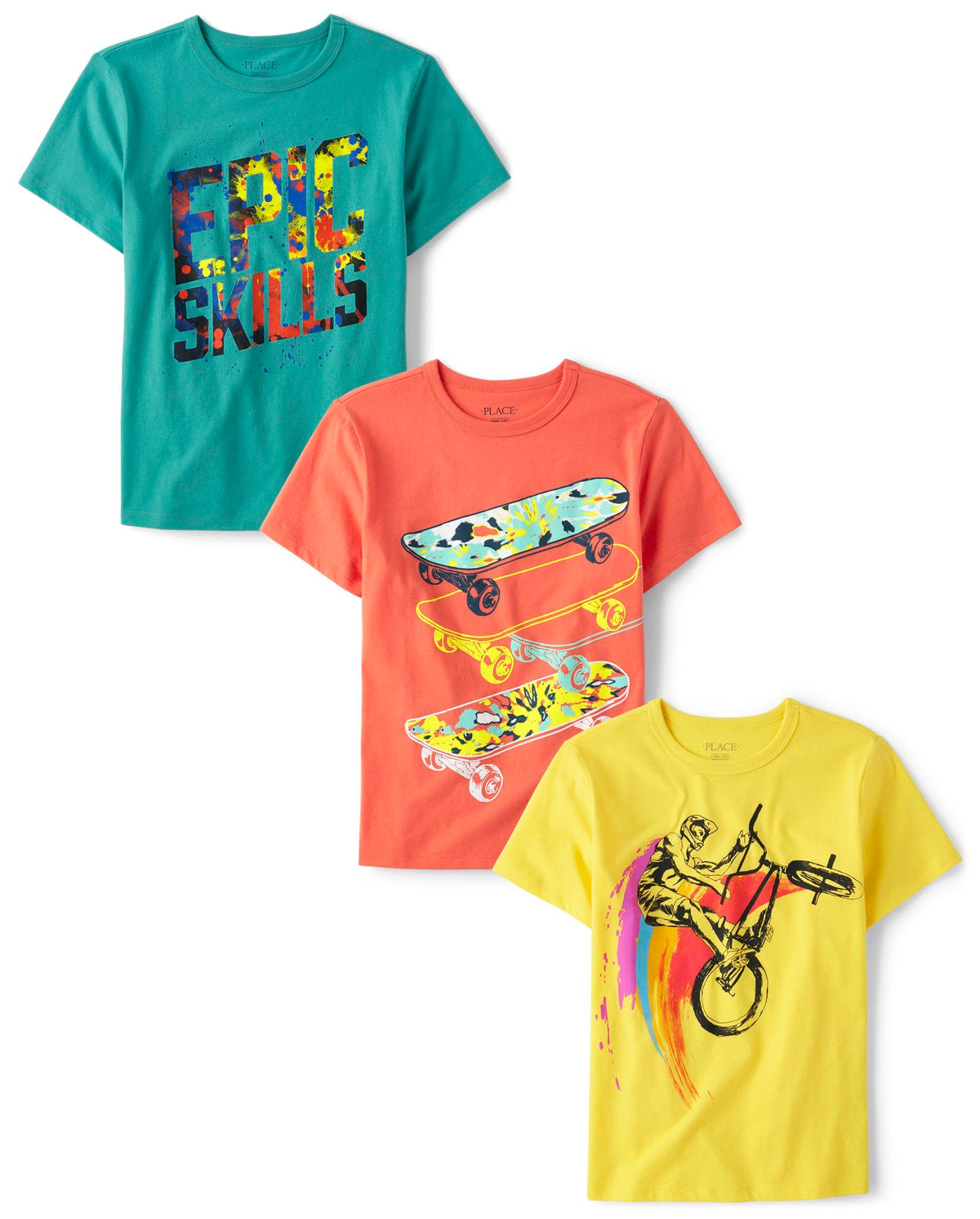 The Children's Place Boys The Children's Place Boys Short Sleeve Graphic T- Shirt 3-Pack