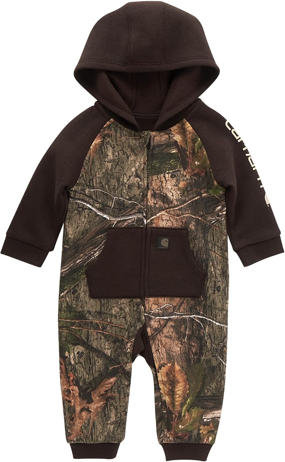 Carhartt Baby Boys' Long-Sleeve Hooded Zip-Up Footless One-Piece Coverall
