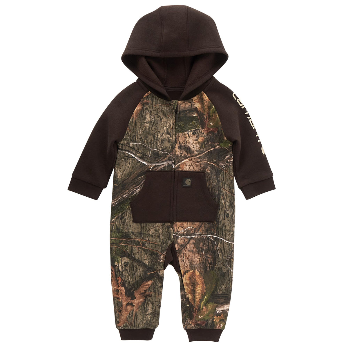 Carhartt Baby Boys' Long-Sleeve Hooded Zip-Up Footless One-Piece Coverall