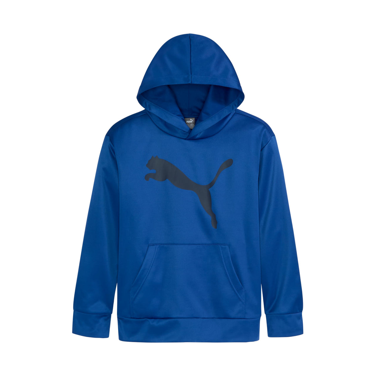 PUMA Boys' Logo Pullover Hoodie, Fleece Sweatshirt, Large Front Pocket