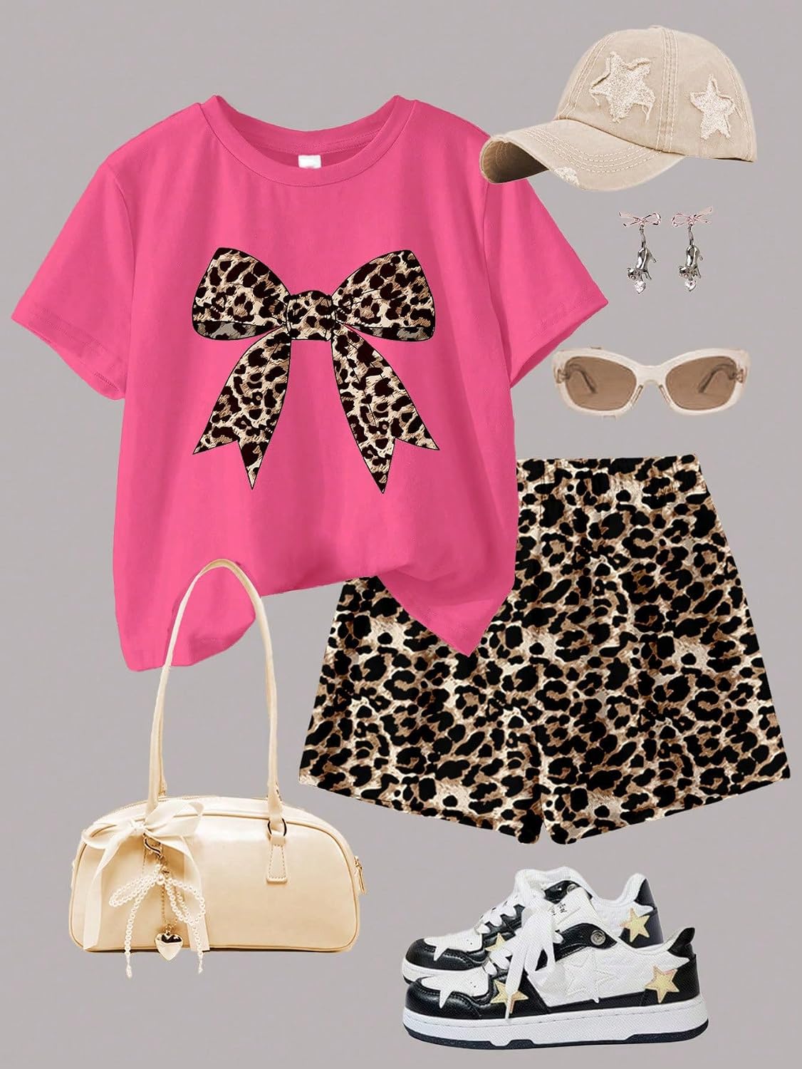 Girls 2 Piece Outfits 4-13 Years Summer Clothes Set Short Sleeve