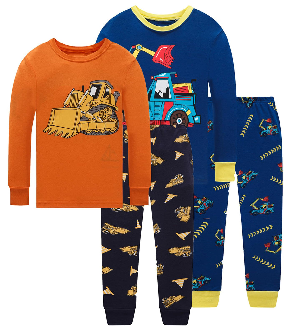 Little bety Boys 4 Pieces Cotton Pajamas Toddlers Long Sleeve 24M-12Years