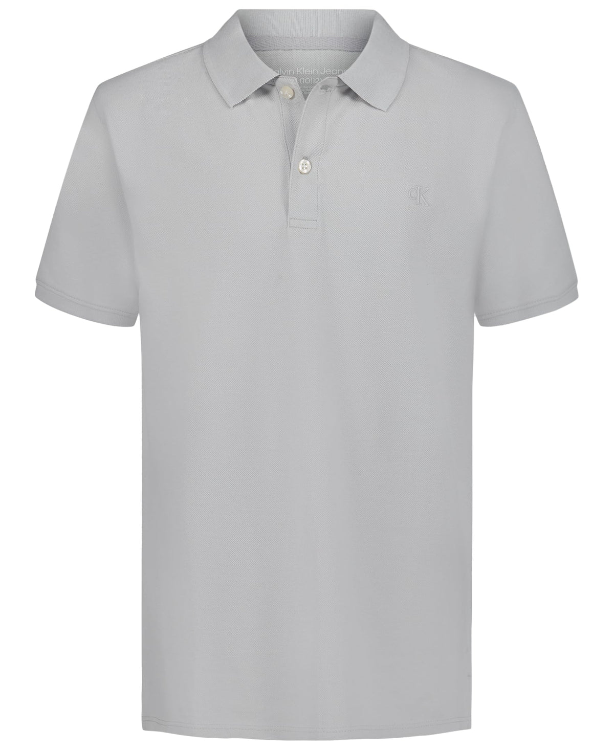 Calvin Klein Boys Short Sleeve Micro Pique Solid Polo, Button Closure, Soft & Comfortable