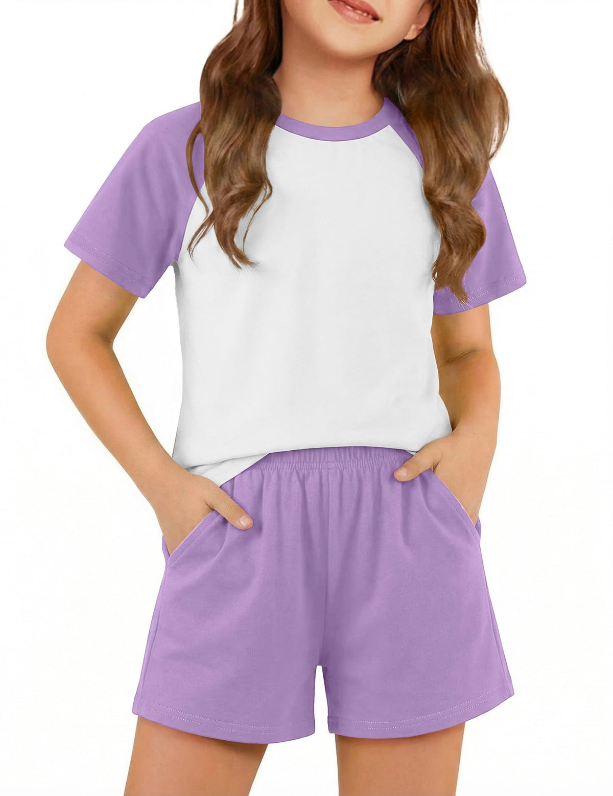 Arshiner Girls 2 Piece Outfits Summer Clothes Fashion Tops and Shorts Set