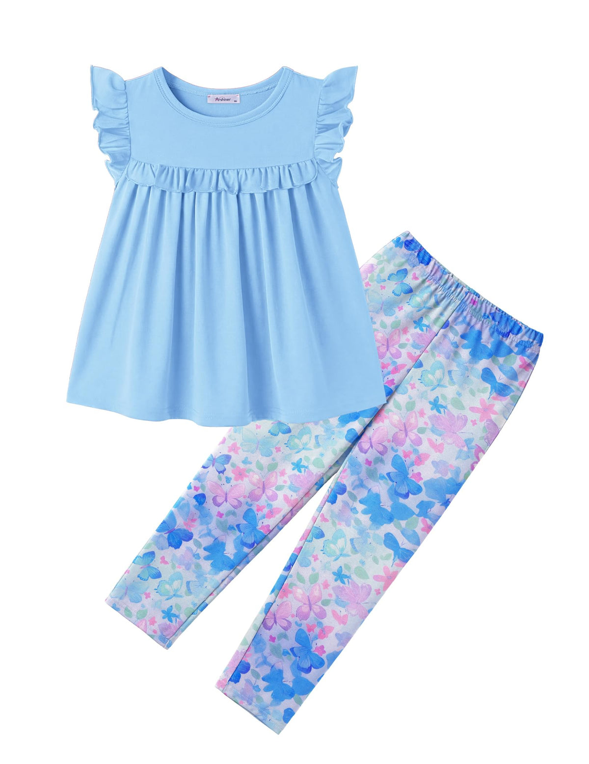 Arshiner Toddler Girls 2 Piece Outfits Peplum Top and Elastic Waist Pants