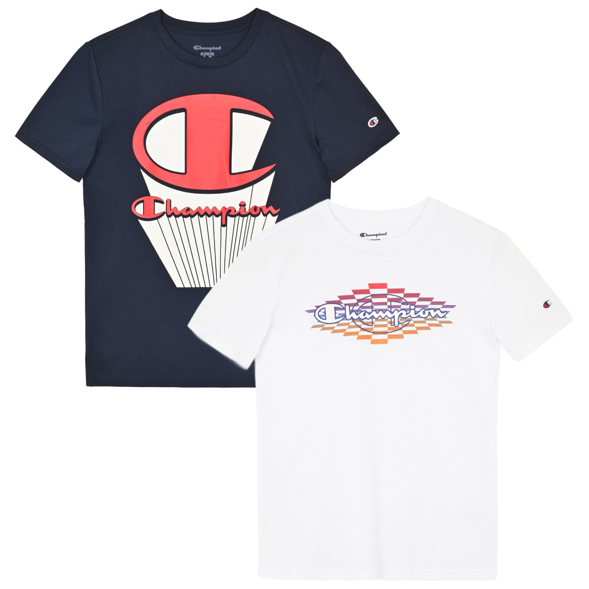 Champion Boys 2 Pack Short Sleeve Tee Shirt for Kids