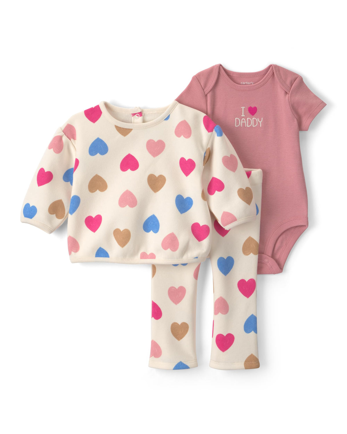 Carter's Baby Girls' 3-piece Bodysuit Pant Sets